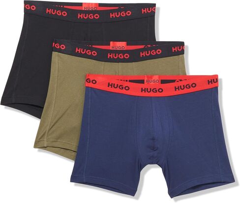 HUGO Men's 3 Pack Stretch Cotton Boxer Briefs in Saudi Arabia