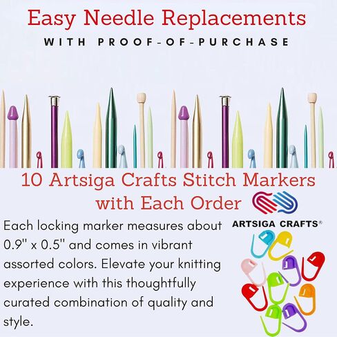 KnitPro Zing Circular Knitting Needles 16 inch, Size 10.5 (40cm, 6.50mm) with 10 Colorful Stitch Markers in Saudi Arabia