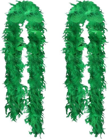 HaiMay 2 Pack Turkey Feather Boa for Craft Clothes Party, 4.4 Yards 40G/60G/80G Feather Boas in Saudi Arabia