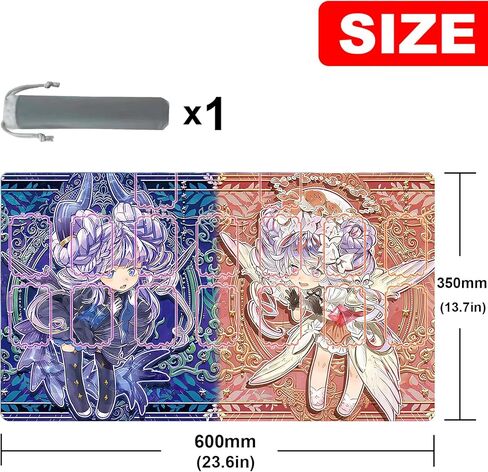 ygo Voiceless Voice playmat Card Rubber Mat Duel Mat Gaming Competition Pad Mat Card Binder Deck 23.6x13.7in (Zones,) in Kuwait