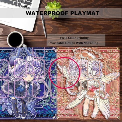 ygo Voiceless Voice playmat Card Rubber Mat Duel Mat Gaming Competition Pad Mat Card Binder Deck 23.6x13.7in (Zones,) in Kuwait