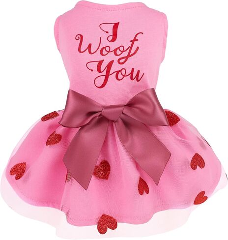 Fitwarm Pawty in the USA Dog Patriotic Dress, 4th of July Clothes for Small Dogs Girl, Festive Pet Outfit, Red, White, Blue, XS in Saudi Arabia