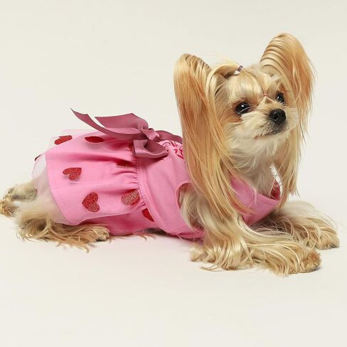 Fitwarm Pawty in the USA Dog Patriotic Dress, 4th of July Clothes for Small Dogs Girl, Festive Pet Outfit, Red, White, Blue, XS in Saudi Arabia