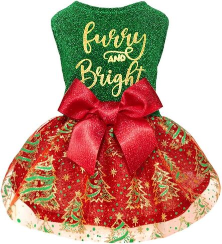 Fitwarm Pawty in the USA Dog Patriotic Dress, 4th of July Clothes for Small Dogs Girl, Festive Pet Outfit, Red, White, Blue, XS in Saudi Arabia