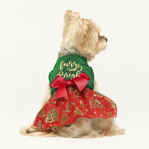 Fitwarm Pawty in the USA Dog Patriotic Dress, 4th of July Clothes for Small Dogs Girl, Festive Pet Outfit, Red, White, Blue, XS in Saudi Arabia