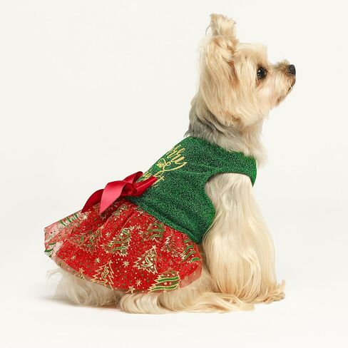 Fitwarm Pawty in the USA Dog Patriotic Dress, 4th of July Clothes for Small Dogs Girl, Festive Pet Outfit, Red, White, Blue, XS in Saudi Arabia