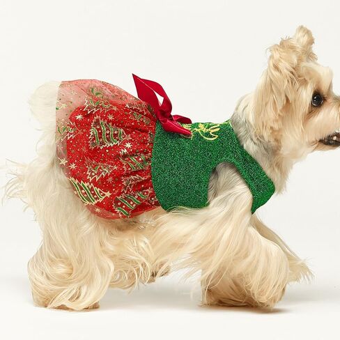Fitwarm Pawty in the USA Dog Patriotic Dress, 4th of July Clothes for Small Dogs Girl, Festive Pet Outfit, Red, White, Blue, XS in Saudi Arabia
