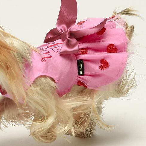 Fitwarm Pawty in the USA Dog Patriotic Dress, 4th of July Clothes for Small Dogs Girl, Festive Pet Outfit, Red, White, Blue, XS in Saudi Arabia