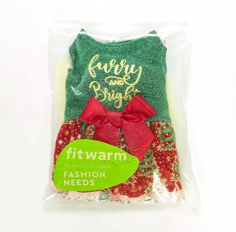 Fitwarm Pawty in the USA Dog Patriotic Dress, 4th of July Clothes for Small Dogs Girl, Festive Pet Outfit, Red, White, Blue, XS in Saudi Arabia