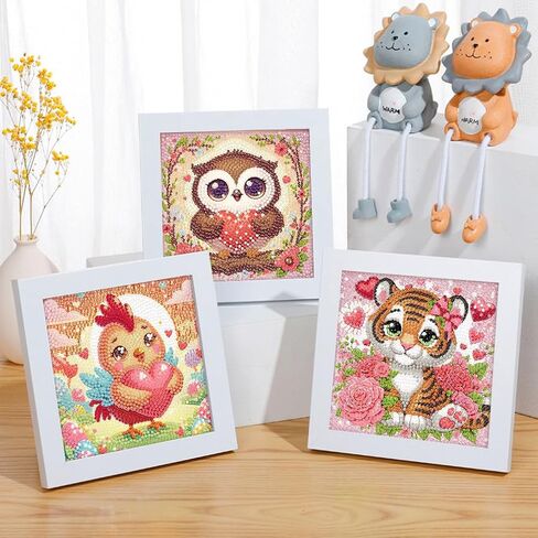 4 Pack Diamond Art Kits for Kids, Cartoon Santa Claus Diamond Painting Kits for Kids Ages 4-8-12, 5D DIY Kids' Mosaic Kits Christmas Painting Picture Xmas Gift for Home Wall Decor 6x6 Inch in Saudi Arabia