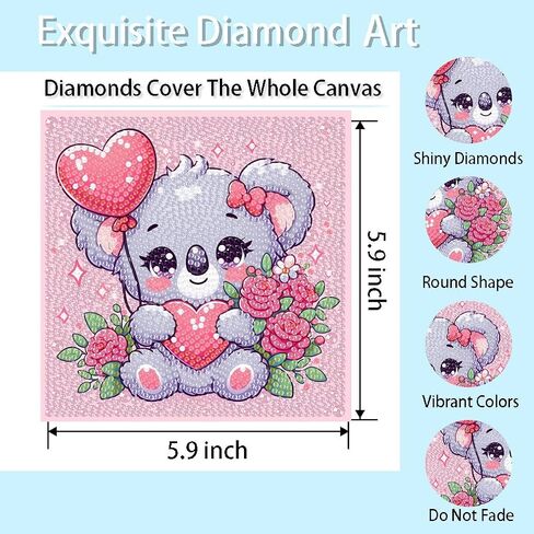 4 Pack Diamond Art Kits for Kids, Cartoon Santa Claus Diamond Painting Kits for Kids Ages 4-8-12, 5D DIY Kids' Mosaic Kits Christmas Painting Picture Xmas Gift for Home Wall Decor 6x6 Inch in Saudi Arabia