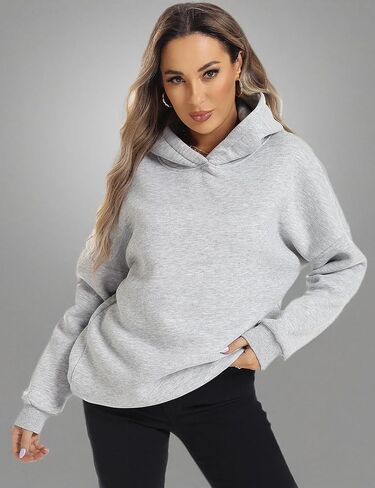 ROYLAMP Womens Oversized Hoodies Pullover Fleece Long Sleeve Hooded Sweatshirts Casual Fall Winter Outfits Tops in Kuwait