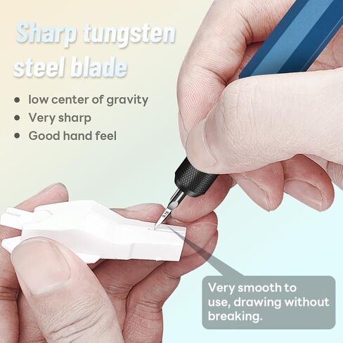 stedi Model Scriber Chisel، شفرات فولاذ التنغستن 0.15 مم، لهواية النمذجة، نموذج مقياس RG، مجموعة نموذج Gundam، لخط الكتابة، منقوش، خط اللوحة، الراتنج، أزرق in Saudi Arabia