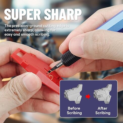 stedi Model Scriber Chisel، شفرات فولاذ التنغستن 0.15 مم، لهواية النمذجة، نموذج مقياس RG، مجموعة نموذج Gundam، لخط الكتابة، منقوش، خط اللوحة، الراتنج، أزرق in Saudi Arabia