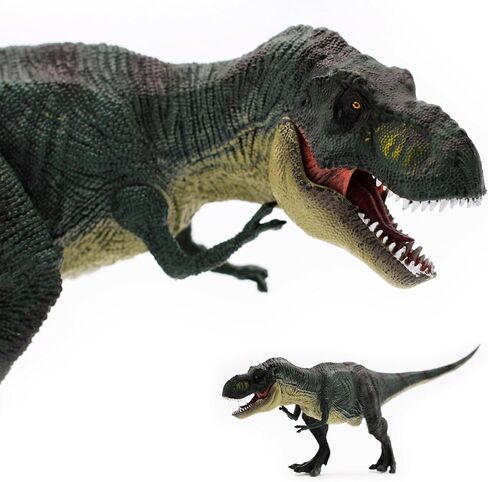 Gemini&Genius Tyrannosaurus Rex Dinosaur Toys- Moveable Jaw- 14 Inches Length-King T-Rex Dinosaur Figurine for Kids Ages 3 Years Old & Up Play & Display in Kuwait