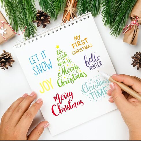 Hying Christmas Crystal Ball Clear Stamps for Card Making, Xmas Trees Elk Rubber Stamps Christmas Stocking Words Transparent Stamp Seal for Crafting DIY Scrapbooking Photo Album Decor in Saudi Arabia