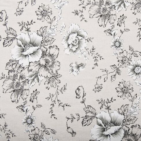 Linen Fabric Floral Pattern by The Yard- Precut 1 Yard 62 Inch Width for Sewing DIY Crafting Quilting Sofa Tablecloth Curtain Cloth in Kuwait