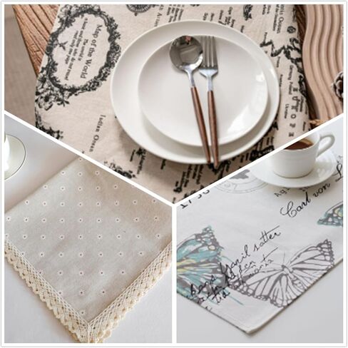 Linen Fabric Floral Pattern by The Yard- Precut 1 Yard 62 Inch Width for Sewing DIY Crafting Quilting Sofa Tablecloth Curtain Cloth in Kuwait