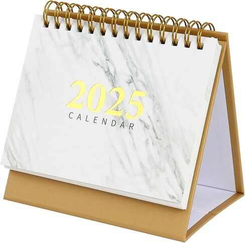 تقويم سطح المكتب الصغير من Koqye 2024-2025، تقويم سطح المكتب القابل للطي للتخطيط وتنظيم الجدول اليومي، تقويم صغير 2025 للمدرسة والمكتب المنزلي (رخام) in Saudi Arabia
