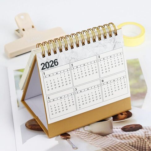 Koqye 2024-2025 Desk Calendar,Standing Flip Desktop Calendar for Planning Organizing Daily Scheduler, Desktop Calendar for Home Office School (Black) in Kuwait