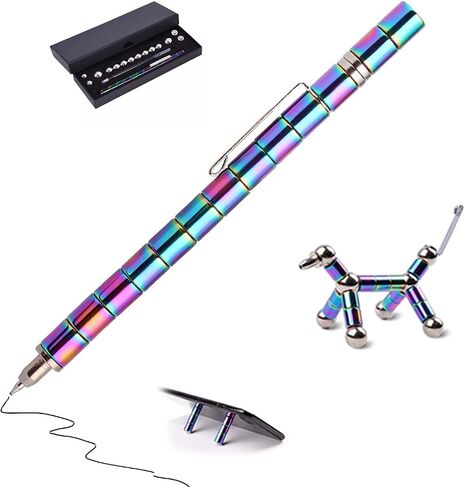 Fidget Toys Adult, Magnetic Fidget Pen, Magnet Pen for Boys, Fun Metal Ballpoint Pen, Cool Gifts for Teens(Black) in Saudi Arabia