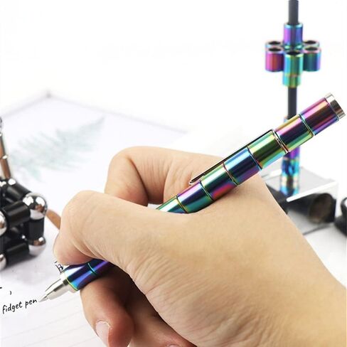 Fidget Toys Adult, Magnetic Fidget Pen, Magnet Pen for Boys, Fun Metal Ballpoint Pen, Cool Gifts for Teens(Black) in Saudi Arabia