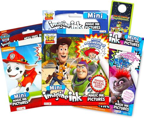 Disney Pixar Imagine Ink Coloring Book Set - Bundle with 3 Magic Ink Books for Kids, Toddlers Featuring Toy Story, Paw Patrol, Trolls with Mess Free Pens (Toy Story Coloring Book) in Saudi Arabia