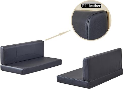 RV Dinette Cushions Replacement with Momery Foam Camper Seat Couch Cushion Travel Trailer Bed (Black, 38″) in Saudi Arabia