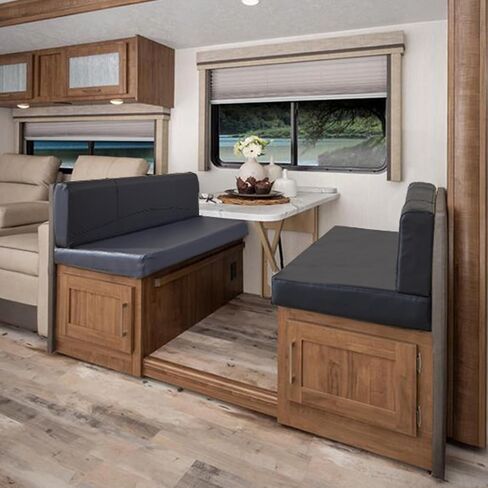 RV Dinette Cushions Replacement with Momery Foam Camper Seat Couch Cushion Travel Trailer Bed (Black, 38″) in Saudi Arabia