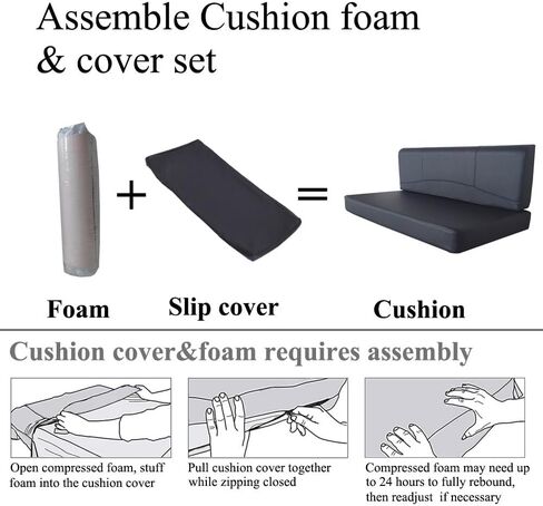 RV Dinette Cushions Replacement with Momery Foam Camper Seat Couch Cushion Travel Trailer Bed (Black, 38″) in Saudi Arabia