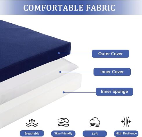 Patio Chair Cushions Set of 4, Outdoor Seat Cushions for Patio Furniture 17 x 17 Inch, Indoor Square Corner Dining Chair Pads Set with Ties and Inner Dust Cover, (Flower Green) in Kuwait