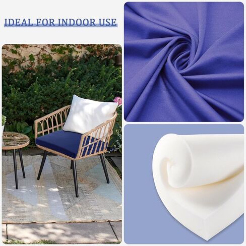 Patio Chair Cushions Set of 4, Outdoor Seat Cushions for Patio Furniture 17 x 17 Inch, Indoor Square Corner Dining Chair Pads Set with Ties and Inner Dust Cover, (Flower Green) in Kuwait