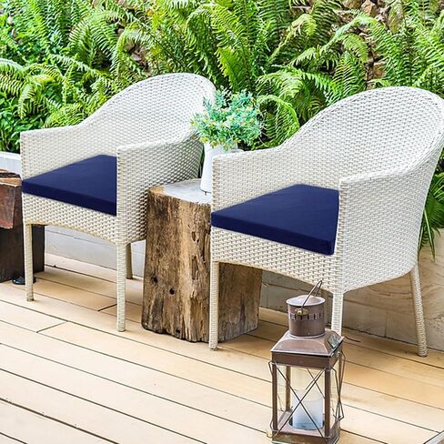 Patio Chair Cushions Set of 4, Outdoor Seat Cushions for Patio Furniture 17 x 17 Inch, Indoor Square Corner Dining Chair Pads Set with Ties and Inner Dust Cover, (Flower Green) in Kuwait