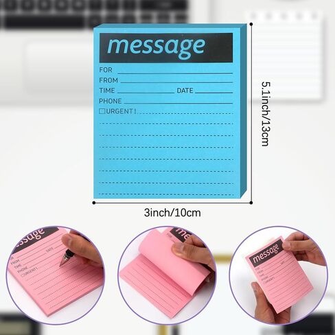 Skycase Sticky Notes, 6 Pads Colored Lined Sticky Notes,4x5 inch Phone Message Pad Sticky Note Pads, Self Sticky Notes with Line Colorful Post Memos for Office, School and Home, 50 Sheets*6 Pack in Saudi Arabia