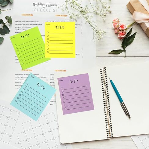 Skycase Sticky Notes, 6 Pads Colored Lined Sticky Notes,4x5 inch Phone Message Pad Sticky Note Pads, Self Sticky Notes with Line Colorful Post Memos for Office, School and Home, 50 Sheets*6 Pack in Saudi Arabia