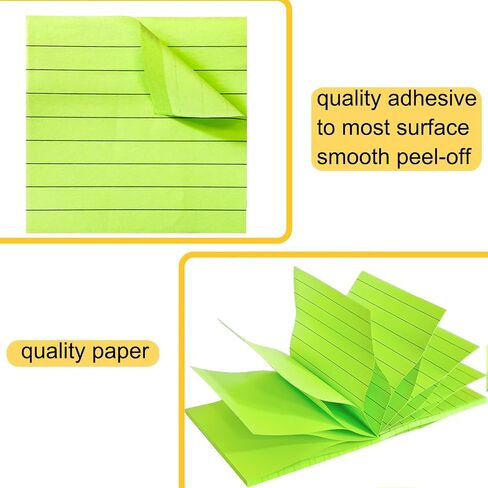 24 Pack 1920 Sheets Pop Up Sticky Notes Lined 3x3 inch Self-Stick Notes Pads Post Lined Sticky Note Pads Accordion Pop Up Notes Refill for Dispenser Home Office School, 80 Sheets/pad (Bright Color) in Kuwait