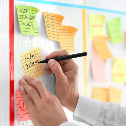 24 Pack 1920 Sheets Pop Up Sticky Notes Lined 3x3 inch Self-Stick Notes Pads Post Lined Sticky Note Pads Accordion Pop Up Notes Refill for Dispenser Home Office School, 80 Sheets/pad (Bright Color) in Kuwait