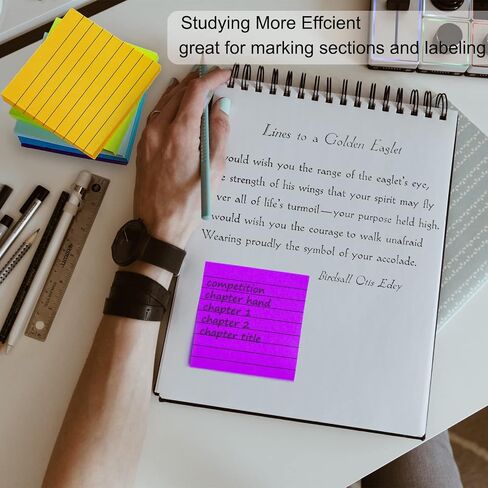 24 Pack 1920 Sheets Pop Up Sticky Notes Lined 3x3 inch Self-Stick Notes Pads Post Lined Sticky Note Pads Accordion Pop Up Notes Refill for Dispenser Home Office School, 80 Sheets/pad (Bright Color) in Kuwait