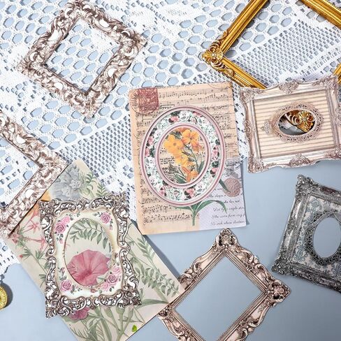 150 Pcs Vintage Frame Scrapbook Paper Scrapbook Decorative Paper Retro Photo Border Paper Sticker for Scrapbook Diary Photo Album Aesthetics in Saudi Arabia