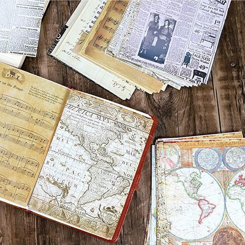 150Pcs Vintage Journaling Scrapbooking Papers Vintage Journaling Supplies Craft Kits for Junk Journal Bullet Journal Planners Aesthetic Room Decor Decoupage Stationary Art Collage Photo Frame in Saudi Arabia