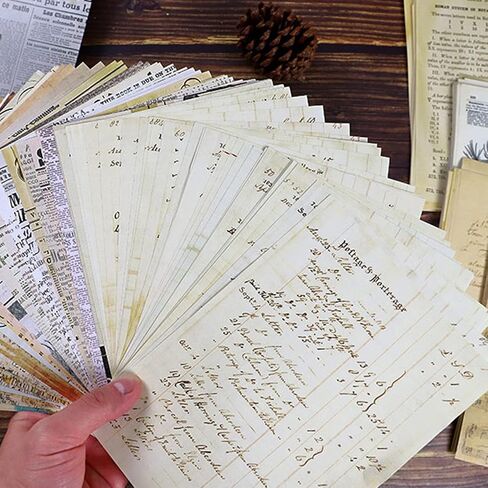 150Pcs Vintage Journaling Scrapbooking Papers Vintage Journaling Supplies Craft Kits for Junk Journal Bullet Journal Planners Aesthetic Room Decor Decoupage Stationary Art Collage Photo Frame in Saudi Arabia