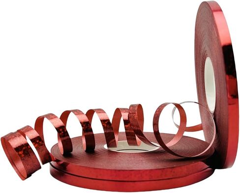 3 Rolls Curling Ribbon Assortments for Gift Wrapping, Balloons Ribbon for Bouquets, Wedding, Birthday, Christmas Decoration (Red Green Gold, 3/16 inch) in Saudi Arabia