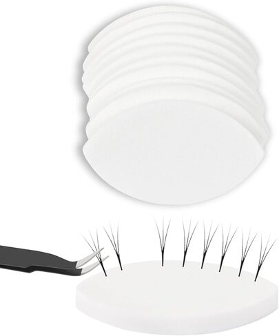 اسفنجات الرموش من ميديلونج للتمرين، إسفنجة تدريب على شكل عين، إسفنجة لخريطة الرموش، إسفنجة مكياج تجميلية، أدوات رموش للاستعمال مرة واحدة، مجموعة مستلزمات المبتدئين لتمديد الرموش للنساء باللون الأبيض، عبوة من 10 قطع in Kuwait