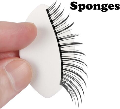 اسفنجات الرموش من ميديلونج للتمرين، إسفنجة تدريب على شكل عين، إسفنجة لخريطة الرموش، إسفنجة مكياج تجميلية، أدوات رموش للاستعمال مرة واحدة، مجموعة مستلزمات المبتدئين لتمديد الرموش للنساء باللون الأبيض، عبوة من 10 قطع in Kuwait