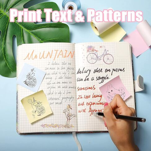 ورق حراري ملون غير لاصق، ورق طابعة M02 لطابعة M02 M02 Pro M02S M03 M03AS M04S M04AS الصغيرة، 53 مم × 6.5 م/لفة، أصفر/أزرق/وردي، 3 لفات، متوافقة مع ورق طابعة Phomemo in Kuwait