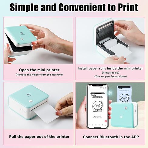 ورق حراري ملون غير لاصق، ورق طابعة M02 لطابعة M02 M02 Pro M02S M03 M03AS M04S M04AS الصغيرة، 53 مم × 6.5 م/لفة، أصفر/أزرق/وردي، 3 لفات، متوافقة مع ورق طابعة Phomemo in Kuwait