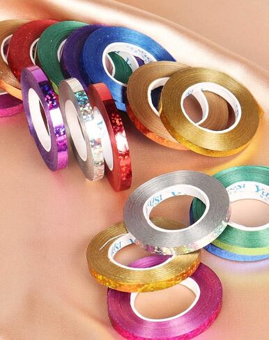 16 Rolls 3/16 Inch Wide Shiny Curling Ribbon Set,11 Yards Per Roll Metallic Multicolor Crimped Balloon String Wrapping Ribbon Bow Ribbon Christmas Ribbon for Wedding Crafts Florist Flower Party Decor in Saudi Arabia