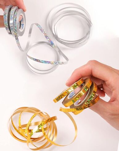 16 Rolls 3/16 Inch Wide Shiny Curling Ribbon Set,11 Yards Per Roll Metallic Multicolor Crimped Balloon String Wrapping Ribbon Bow Ribbon Christmas Ribbon for Wedding Crafts Florist Flower Party Decor in Saudi Arabia