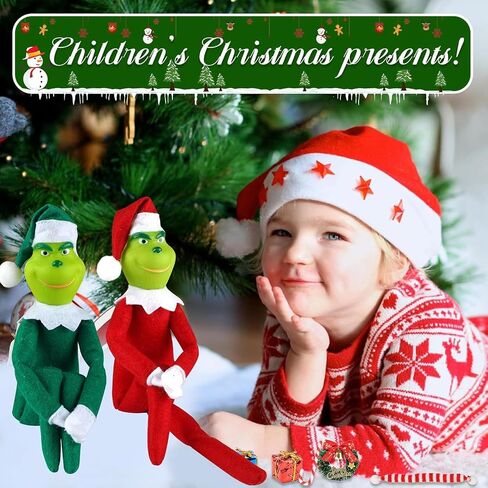 12.6'' Red Christmas Monster Plush Toy, Christmas Stuffed Figures Doll for Kids and Christmas Tree Home Decorations(Red) in Kuwait