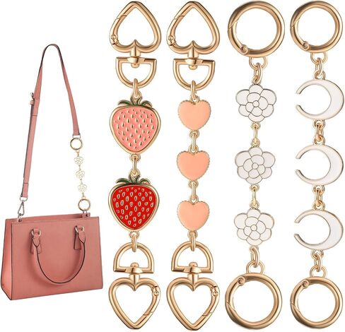 4PC Bag Extender Chain Women Replacement Purse Strap Accessory Metal Chains Purse Extender Extender Bag Strap in Saudi Arabia